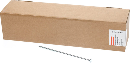 Hoenderdaal fasteners hoenderdaal spaanplaatschroef verzinkt platkop deeldraad torx tx25 6.0x180 70 | 100 stuks - 0206.01.51301