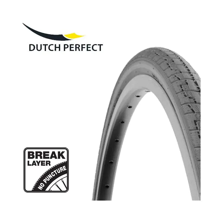 Dutch perfect buitenband 28 x 1.40 40-622mm anti-lek - grijs met reflectie