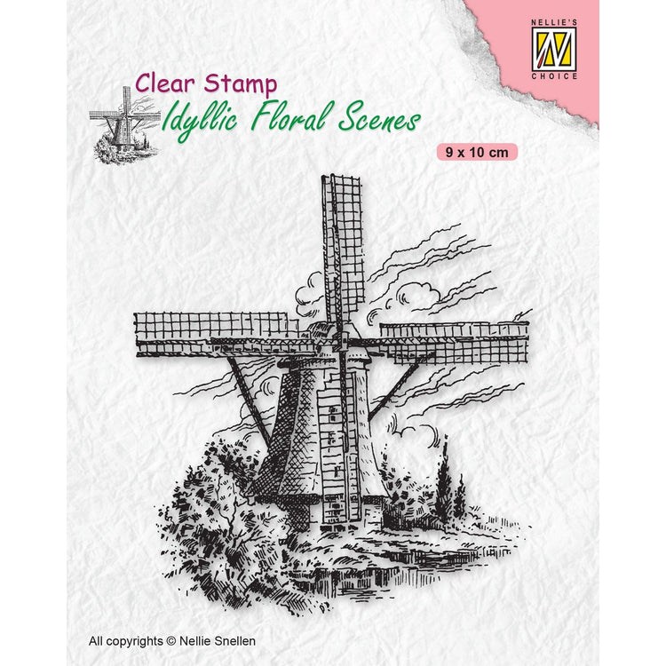Nellie's choice • idyllic floral scenes clear stempel windmill