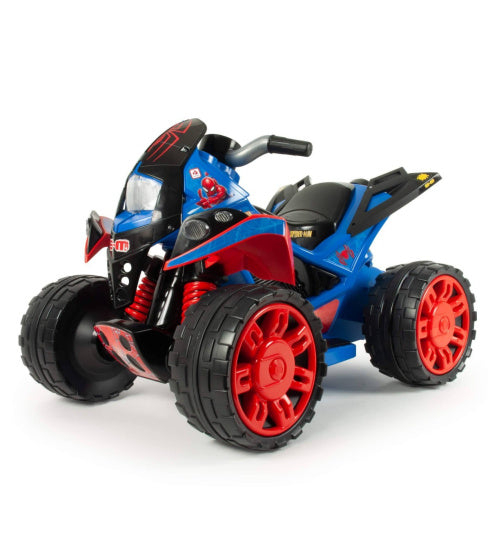 Injusa Spider-Man The accuvoertuig quad 12V blauw rood