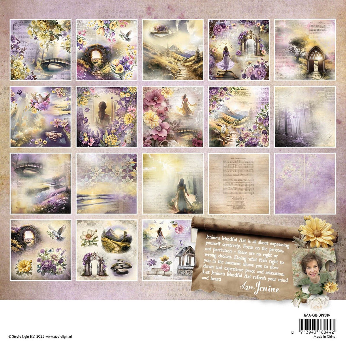 Studio light • growing blooming designer paper pad collage paper