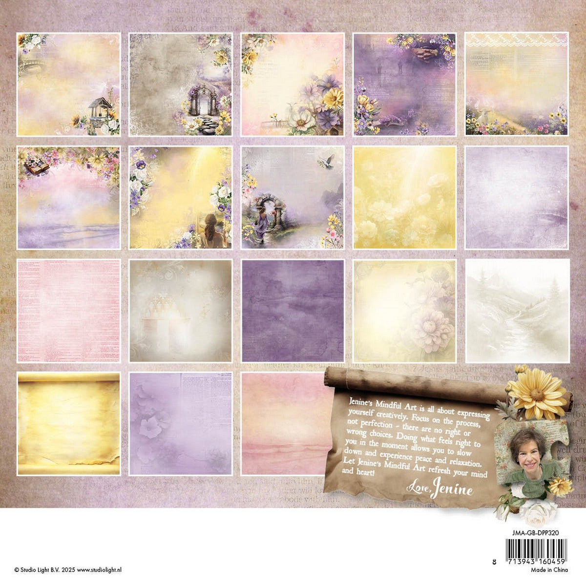 Studio light • growing blooming designer paper pad background paper