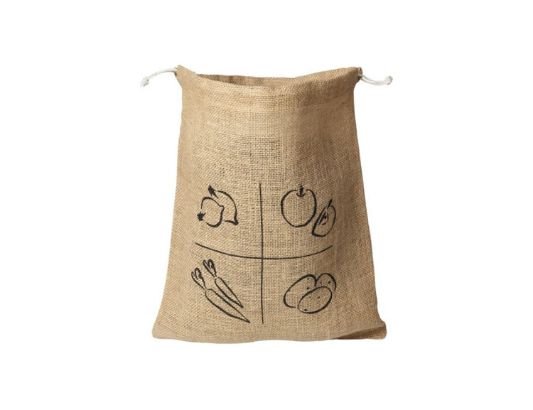 Ah! table! groente-fruit bewaarzak jute - medium