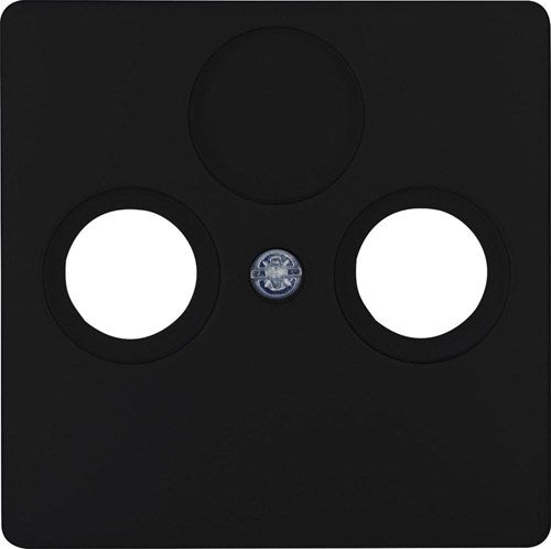 Enzo kopp hk05 mat zwart afdekplaat voor coax - 4621640