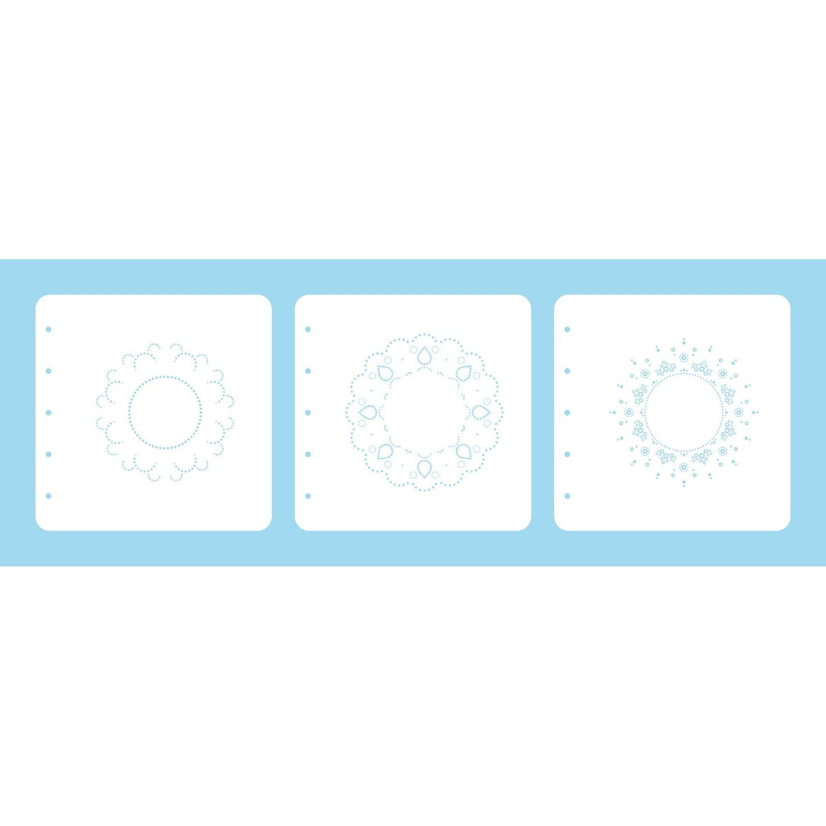 Nellie's choice • layered combi stencil set dots 3stuks