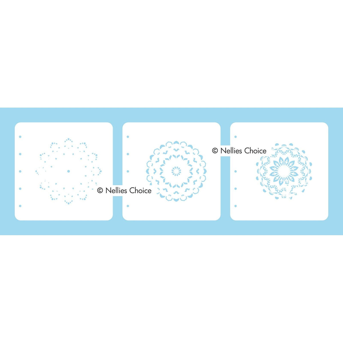 Nellie's choice • set of 3 layered combi stencils set mandala-1