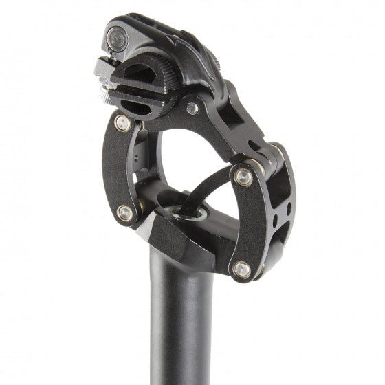 M-Wave Zadelpen verend parallelogram 27,2 x 350 mm aluminium zwart