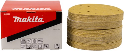 Makita accessoires schuurschijf yellow diameter 150mm korrel 80 - b-39322