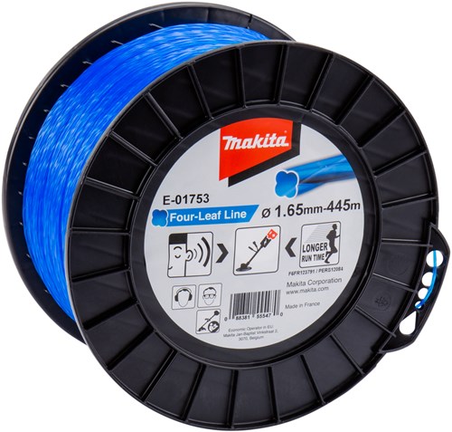 Makita accessoires makita maaidraad vierbladig blauw 445 m ø 1,65 mm - e-01753