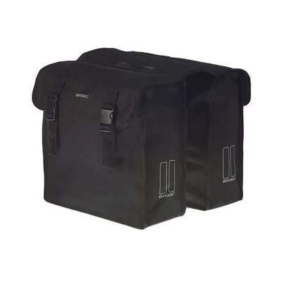 Basil Mara XL dubbele fietstas - 35L - waterafstotend - reflecterend - zwart