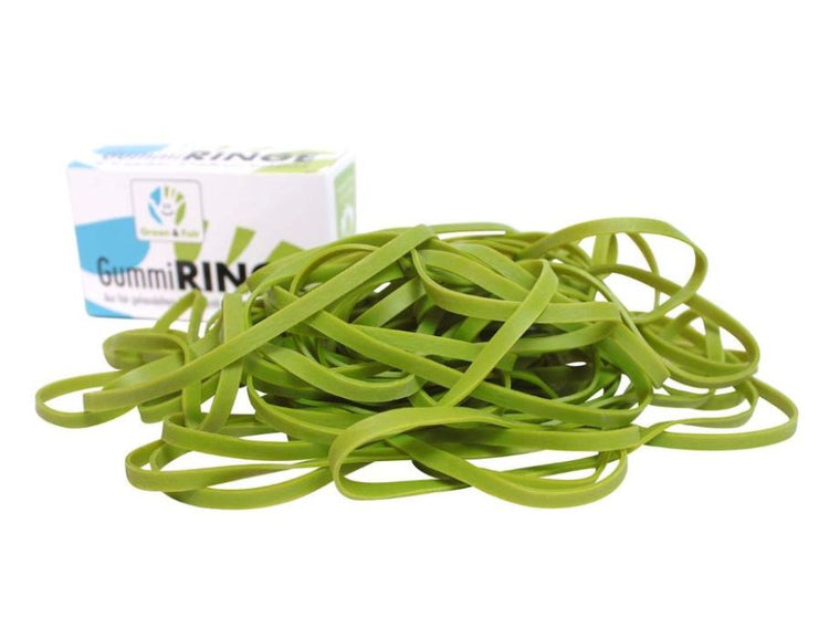 Green fair elastiekjes - natuurrubber - + - 32st.