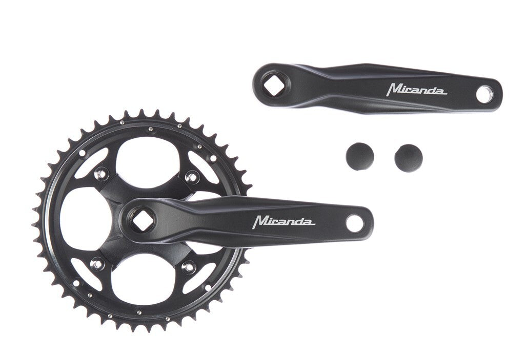 Miranda alfa 3 crankstel 42 34 24t 5mm, zilver