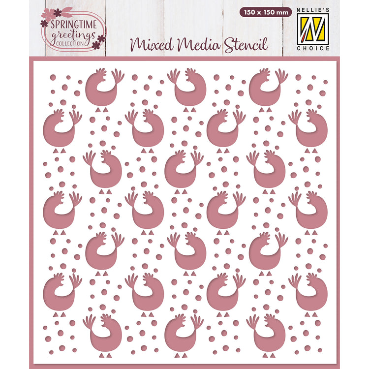 Nellie's choice • sjabloon kippen 15cmx15cm