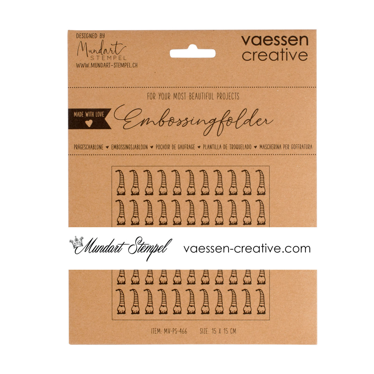 Mundart stempel • embossing sjabloon kabouter