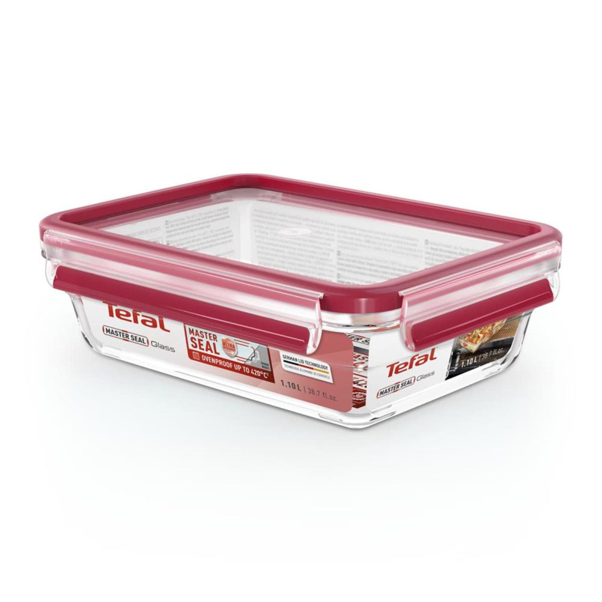 Tefal masterseal glass 800ml rechthoekig