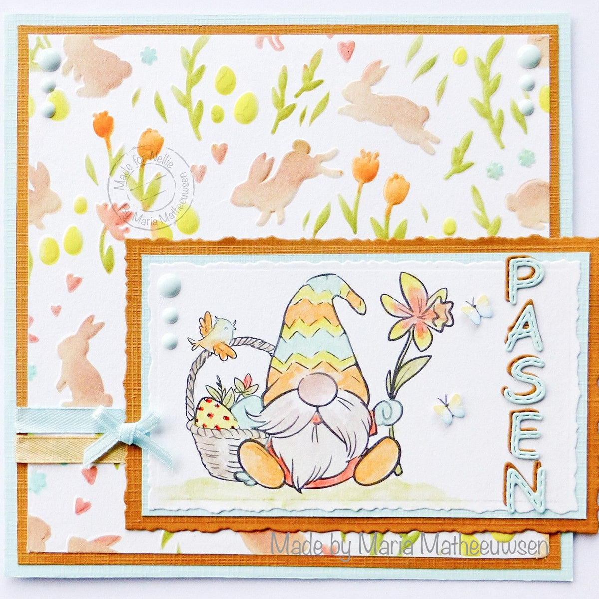 Nellie's choice • nellie's cuties clear stamp gnome with easter basket