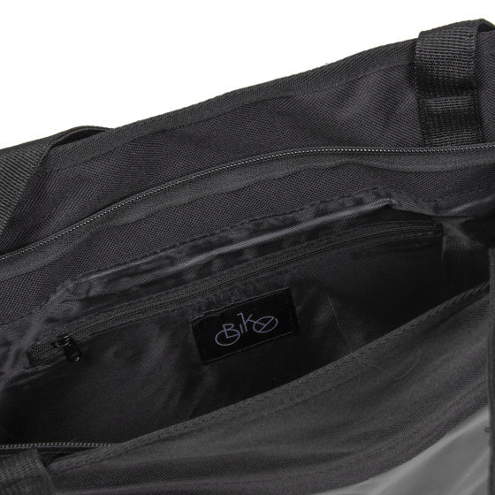 Bike carbon waterafstotende shopper fietstas 21l zwart