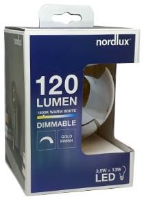 Enzo nordlux led globe g120 e27 3,5-12w 1800k retro deco gold dimbaar - 2760165