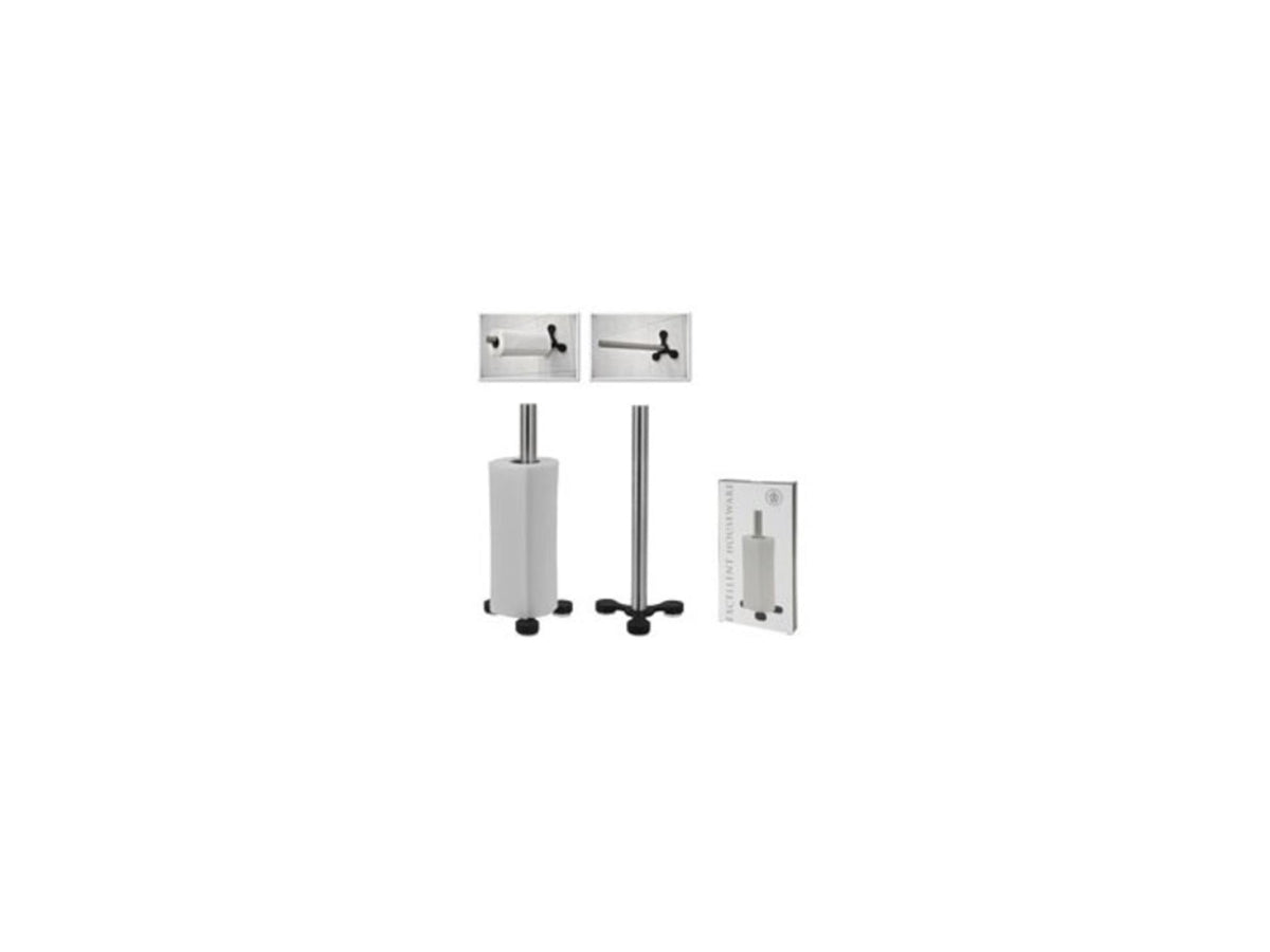 Excellent houseware keukenrolhouder met zuignap rvs