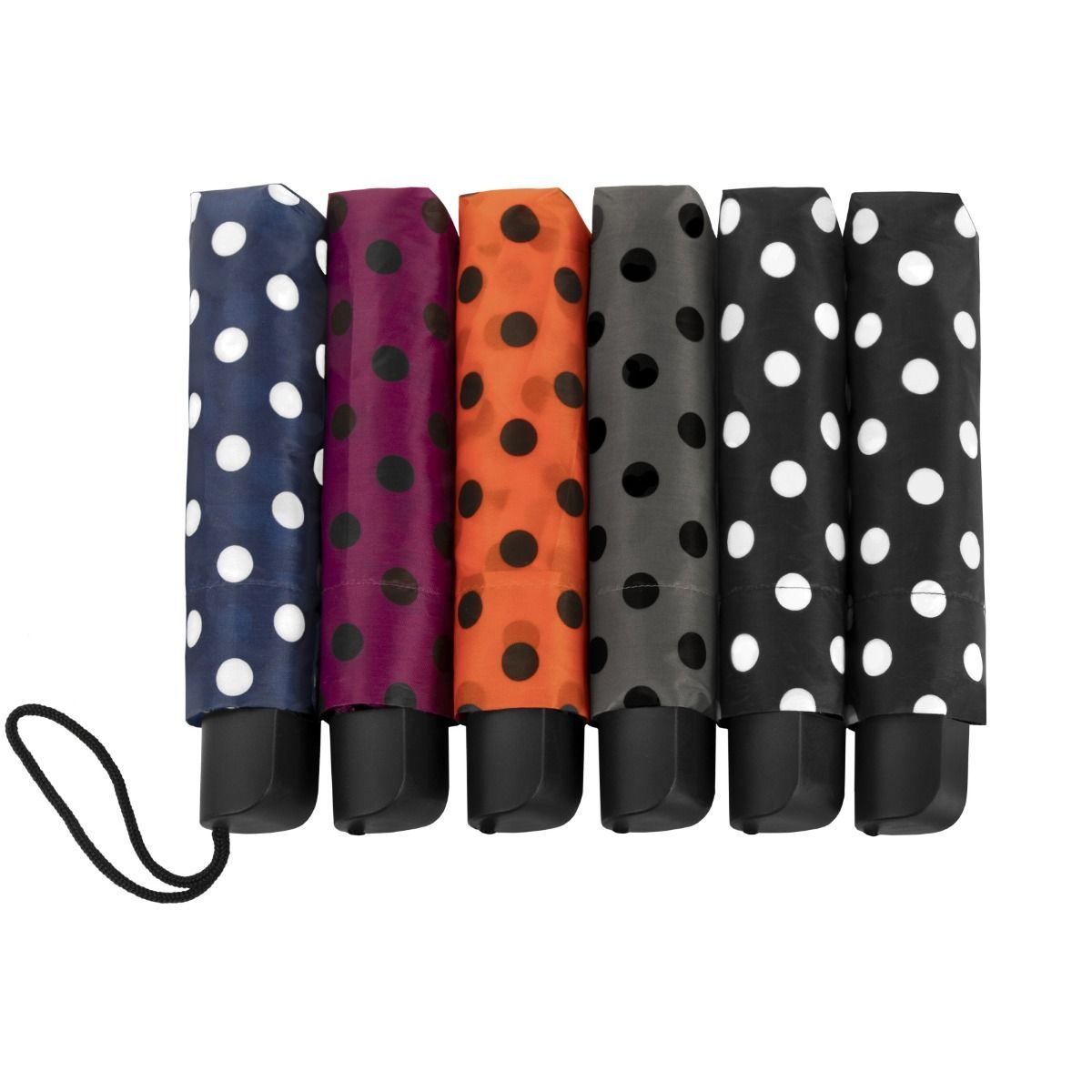 Impliva falconetti paraplu opvouwbaar mini size stippen assorti