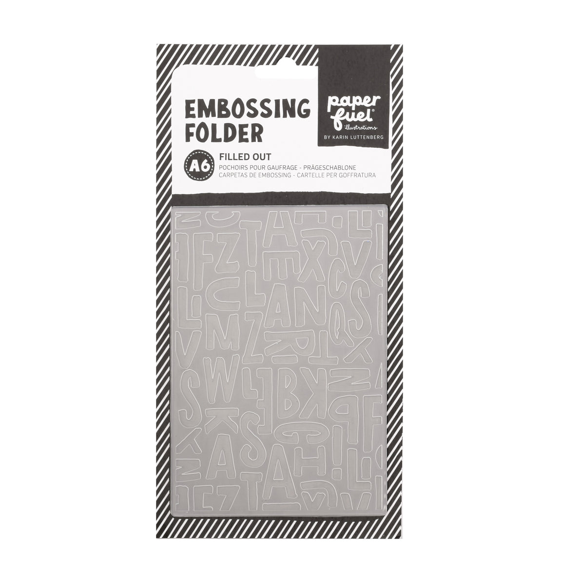 Paperfuel • embossing sjabloon a6 filled out