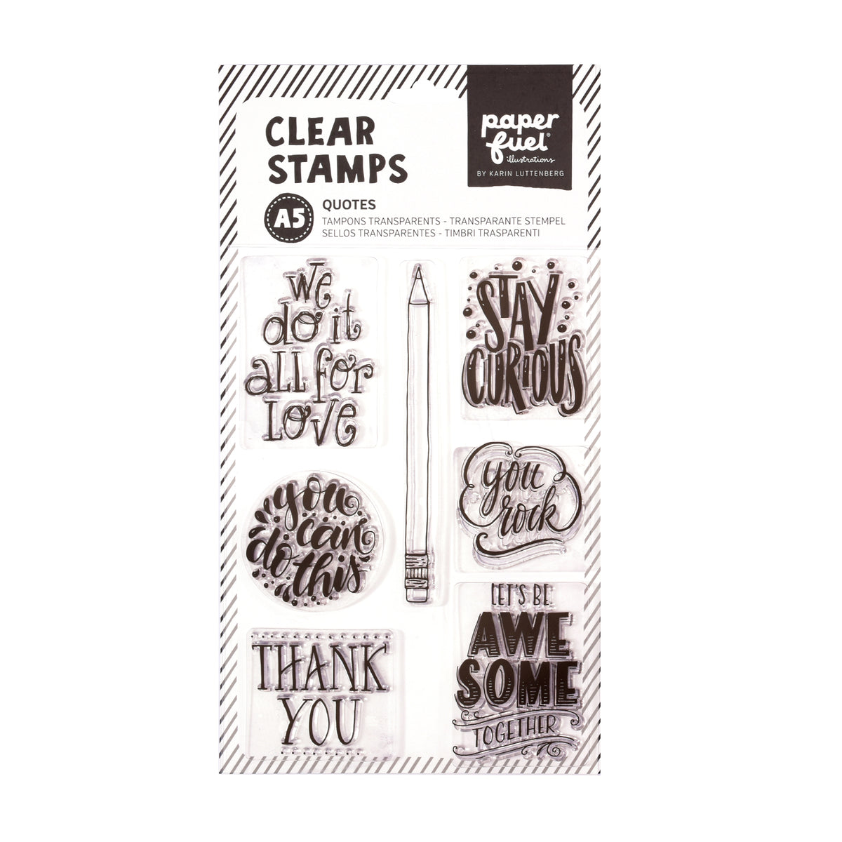 Paperfuel • clear stamp a5 quotes