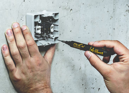Pica 150 46 markeerstift voor diepe gaten | zwart | blister - pi15046sb