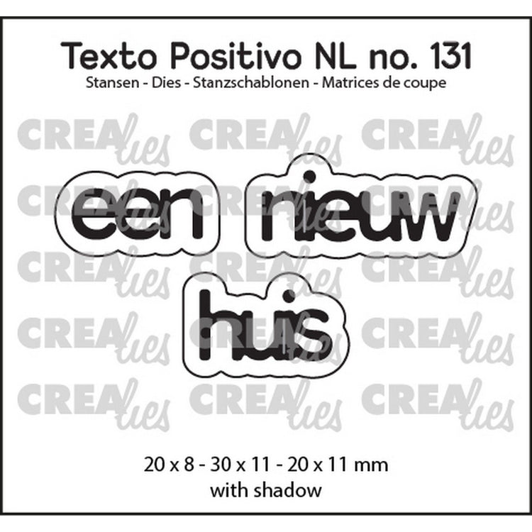 Crealies • texto positivo snijmal een nieuw huis