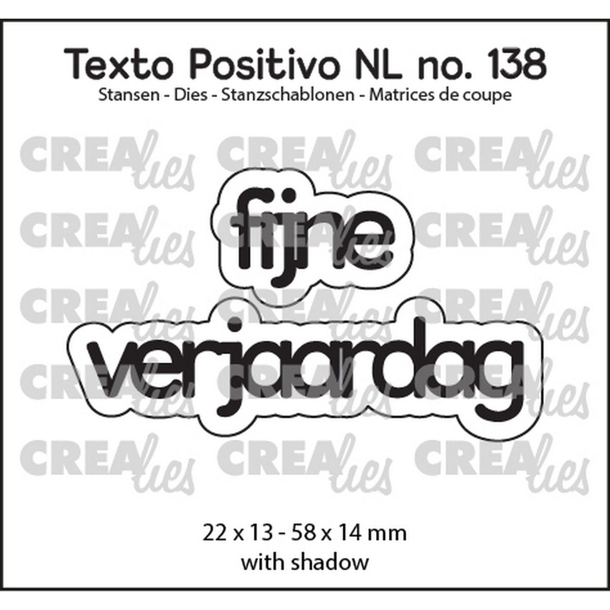 Crealies • texto positivo fijne verjaardag