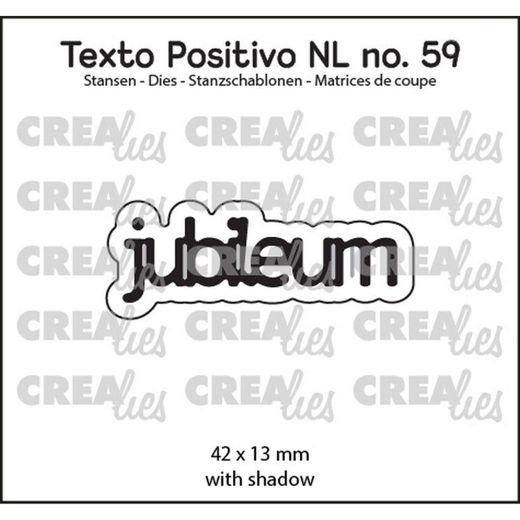 Crealies • texto positivo snijmallen jubileum
