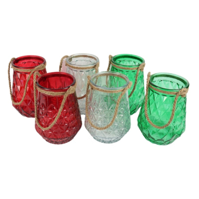 Windlicht rhythm 22 cm 6 assorti | 210 stuks
