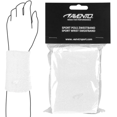 Avento sport pols zweetband wit set van 2 | 25 stuks