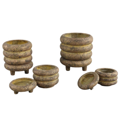 Ptmd bloempot op voet janny s 14 cm | 6 stuks