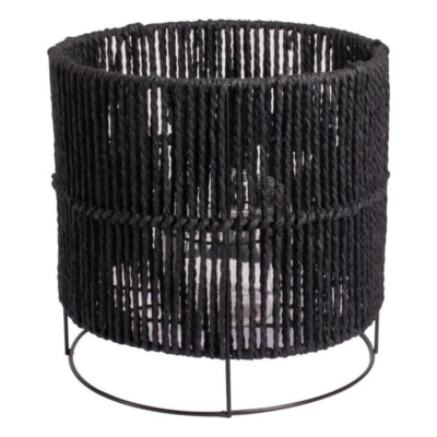 Gusta windlicht zwart 20 cm | 4 stuks