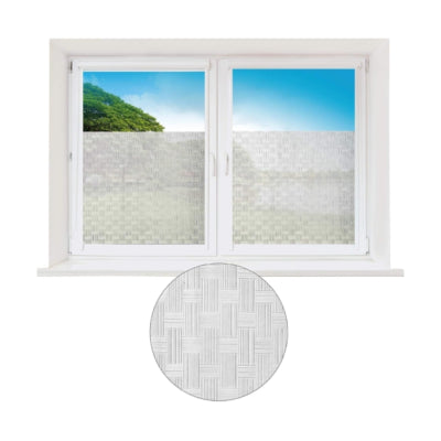 Pro home raamfolie met motief woven 45 x 150 cm | 48 stuks