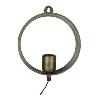 Countryfield wandlamp largo messingkleurig eu-stekker 22 cm | 4 stuks