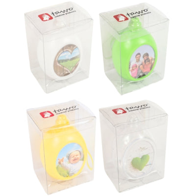 Hanger paasei fotolijst 5,3 cm 4 assorti | 18 stuks