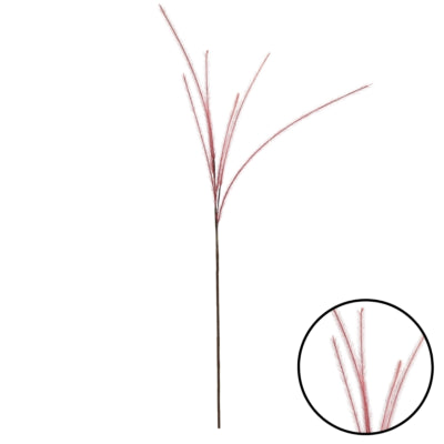 Countryfield kunsttak met 6 pluimen bordeaux 112 cm | 24 stuks