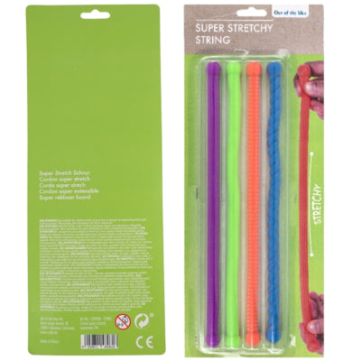 Super stretch anti-stress touw 27 cm set van 4 | 24 stuks