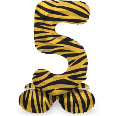 Folat folieballon staand 5 tiger 41 cm | 20 stuks