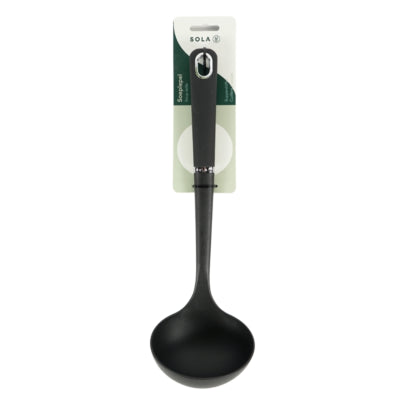Sola soeplepel zwart 33 cm | 48 stuks