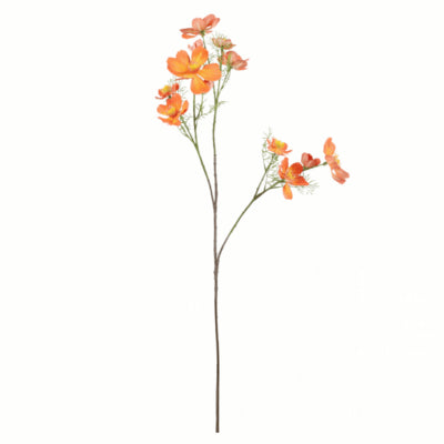Countryfield kunstbloem cosmos oranje 105 cm | 12 stuks
