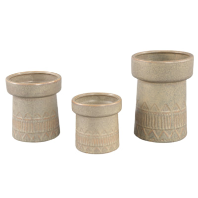 Ptmd bloempot rail hoog m lichtbruin 14 cm | 12 stuks
