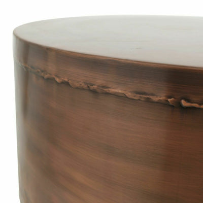 Ptmd bijzettafel georgy metaal koperkleurig 80 cm set van 2