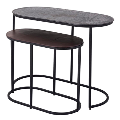 Ptmd bijzettafel janca aluminium 69 cm set van 2 | 2 stuks