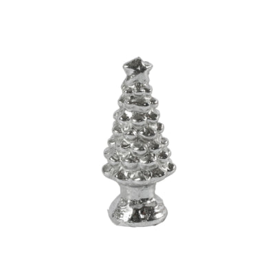 Countryfield beeld kerstboom celine s zilverkleurig 10 cm | 18 stuks