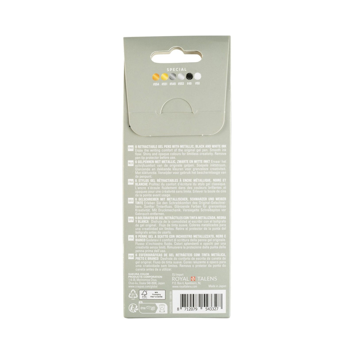 Sakura • gelly roll retractable special mix set 6pcs