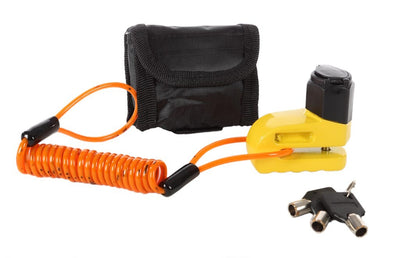 Pythonslot schijfremslot geel 6mm + kabel