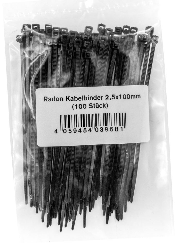Radon cable tie 100x2.5mm (100 pieces)