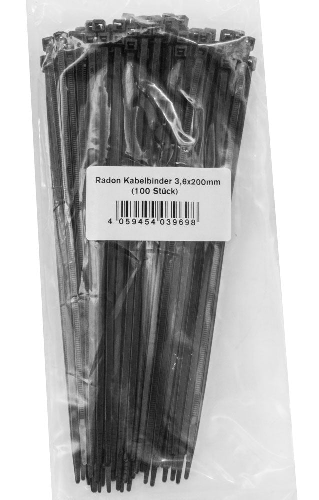 Radon cable tie 200x3.6mm (100 pieces)